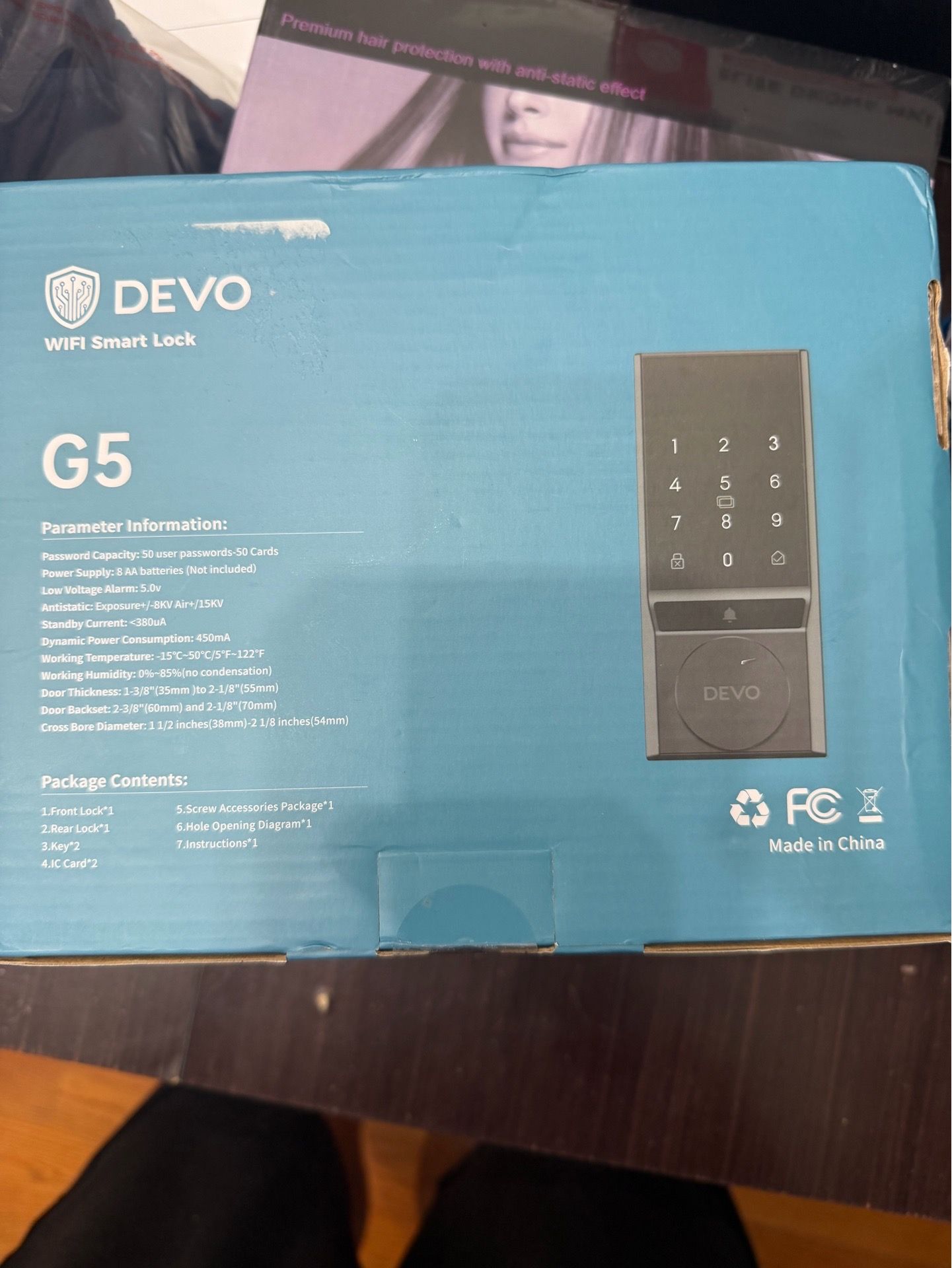 DEVO G5 Wi-Fi App Keypad Smart Door Lock, One-Time Code, Key/IC - photo 2