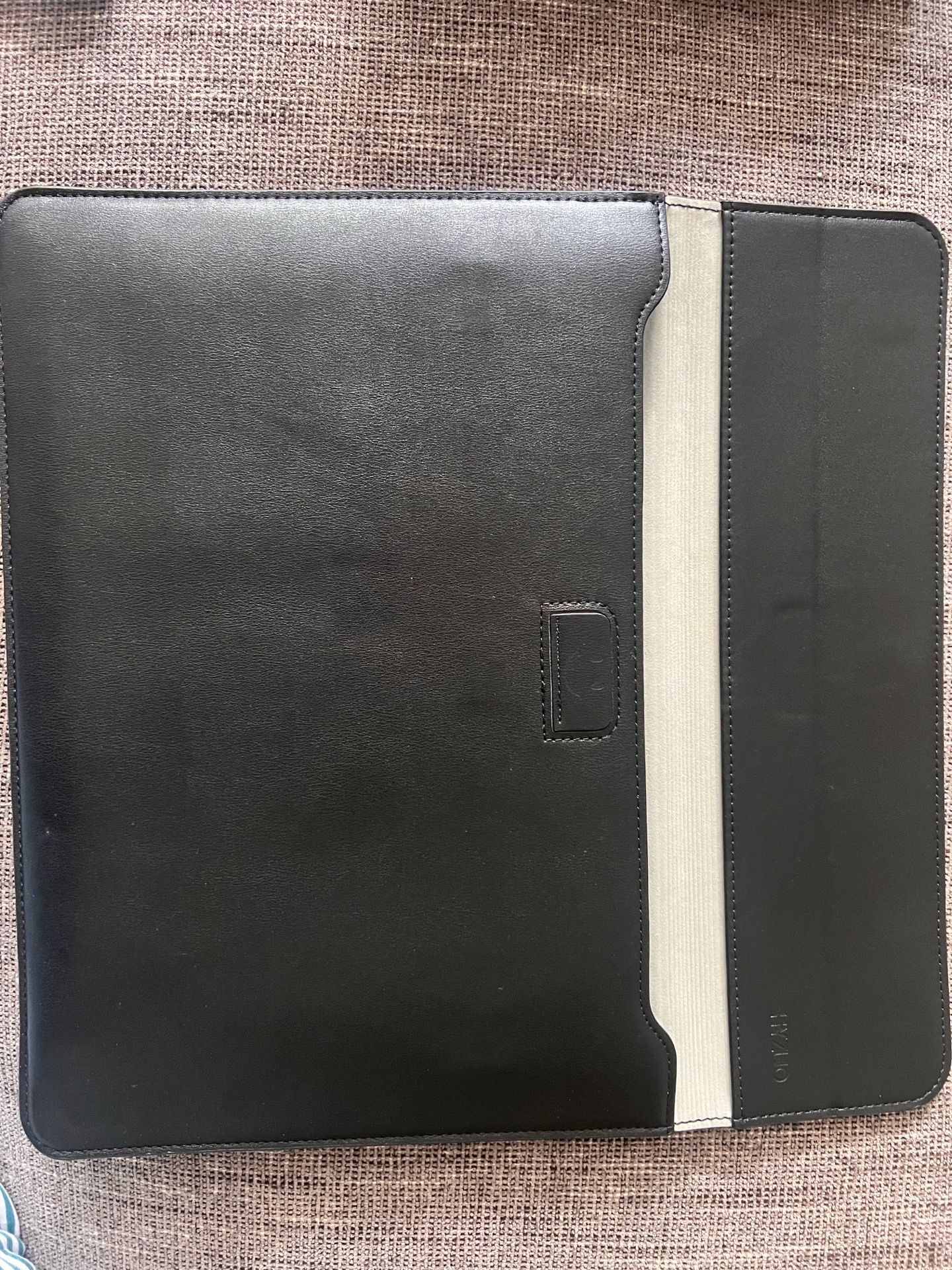 Black Vegan Leather 13 inch Laptop Carry Case - photo 3