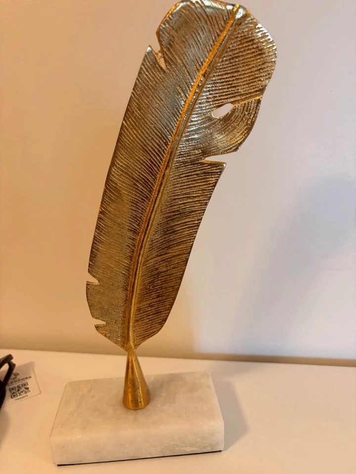 Home Decor Marble Gold Feather - photo 2