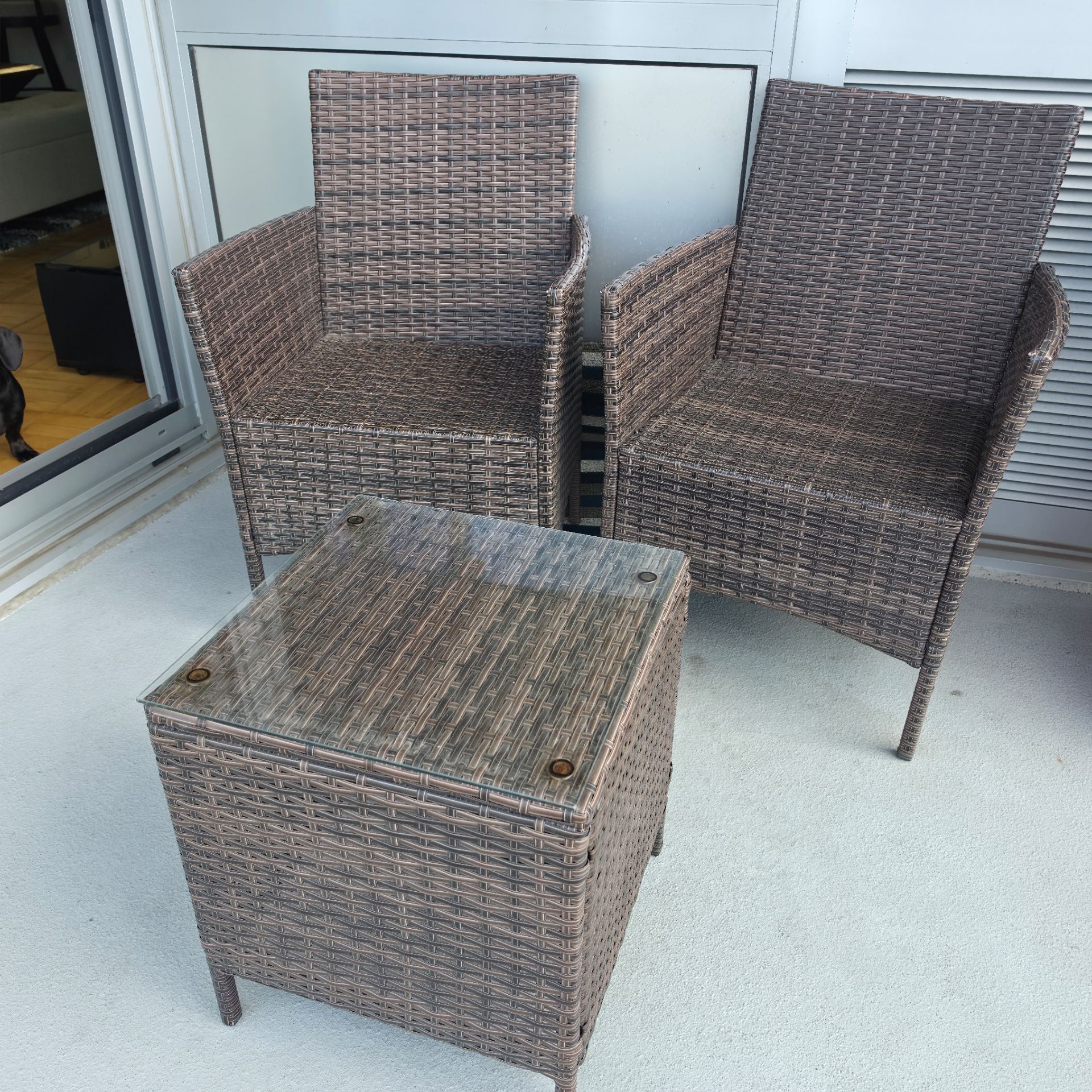 3-Piece Patio/Balcony Furniture Set – Excellent Condition - photo 2