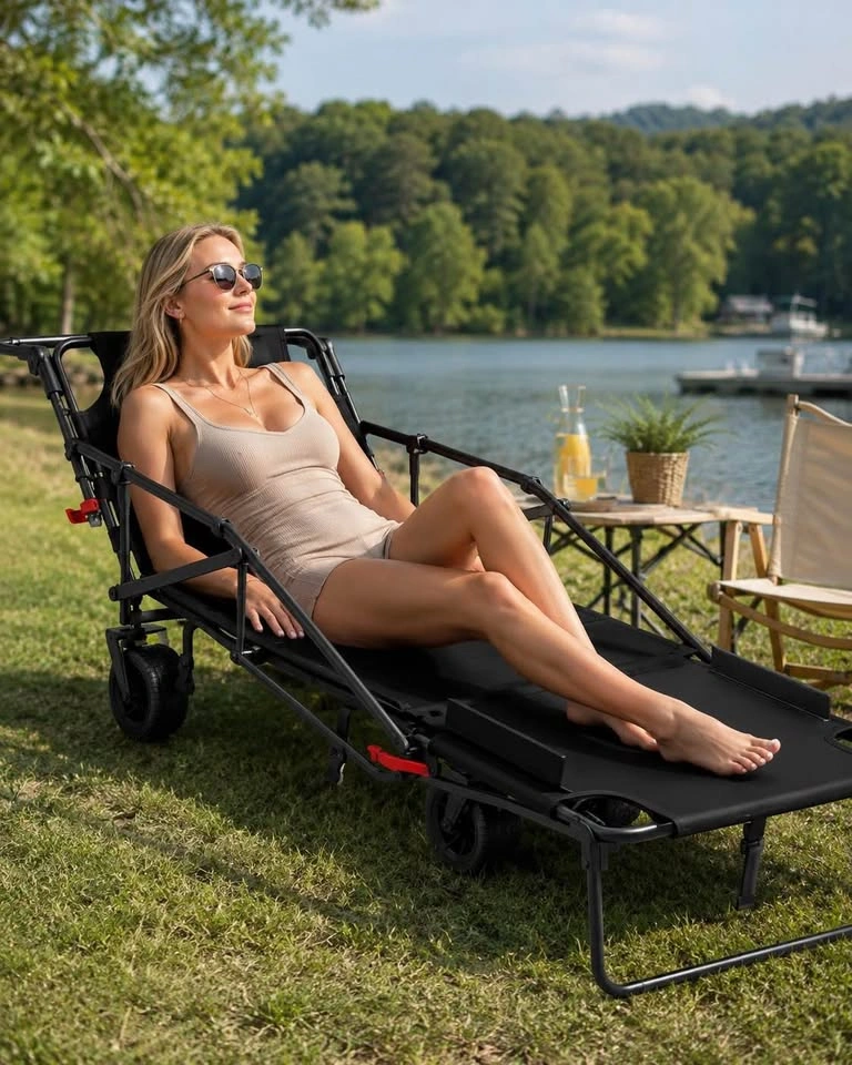 2-in-1 Foldable Wagon Cart / Beach Chair Bed – New - photo 2