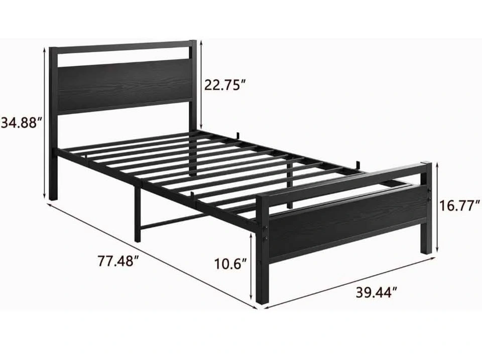 Brand new Twin Bed Frame with Wooden Headboard - photo 2