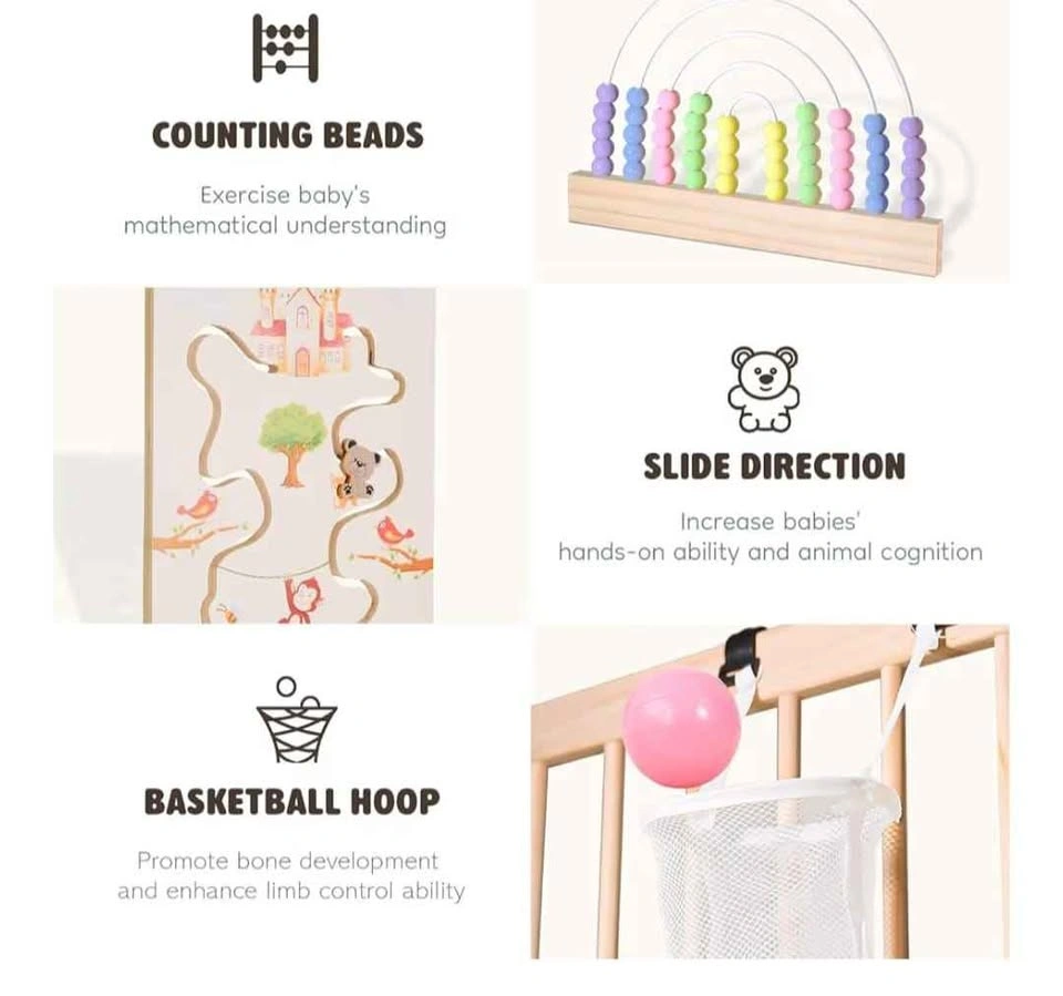 Foldable Wooden Baby Playpen Activity Center - photo 2