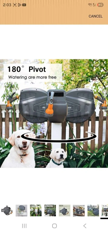 Retractable Garden Hose Reel 1/2 in x 130ft with 9-Function Spra - photo 2