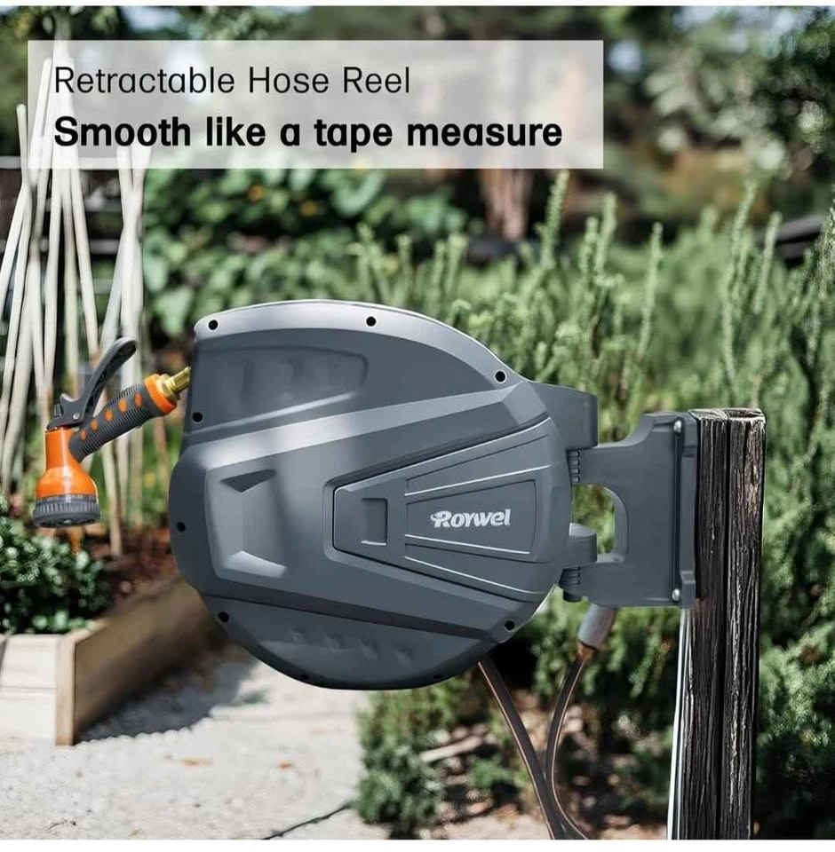 Retractable Garden Hose Reel 1/2 in x 130ft with 9-Function Spra - photo 5
