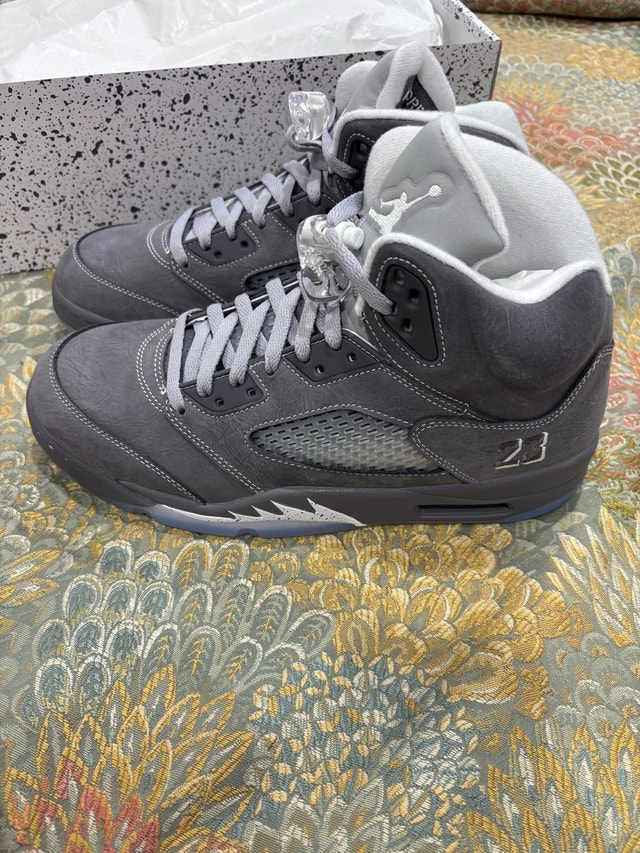 jordan 5 wolf grey - size 10.5 - photo 3