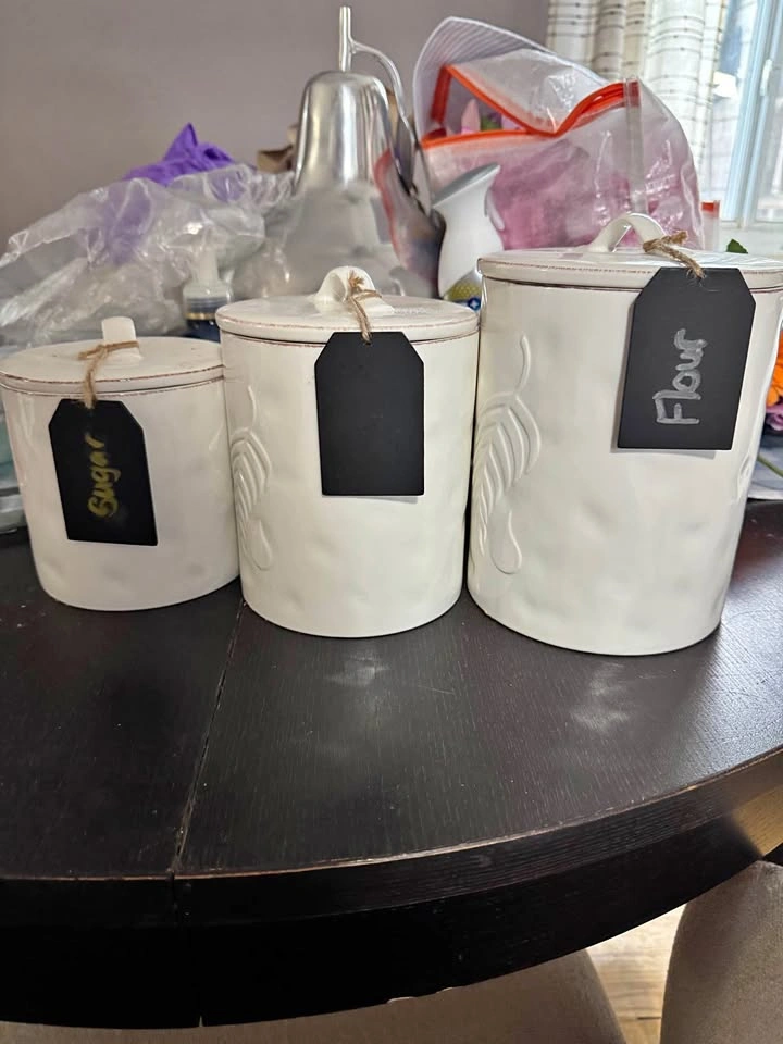 Melaleuca ceramic canisters