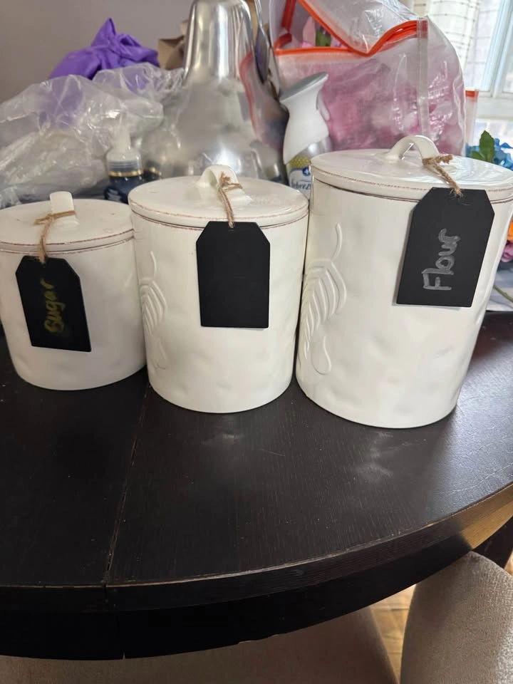 Melaleuca ceramic canisters - photo 3