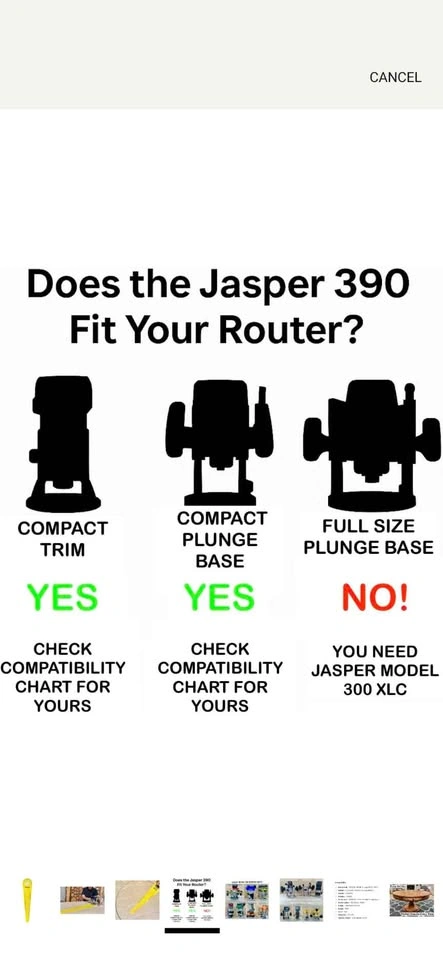 Jasper 390 XLC Precision Circle Cutter Router Jig - photo 5