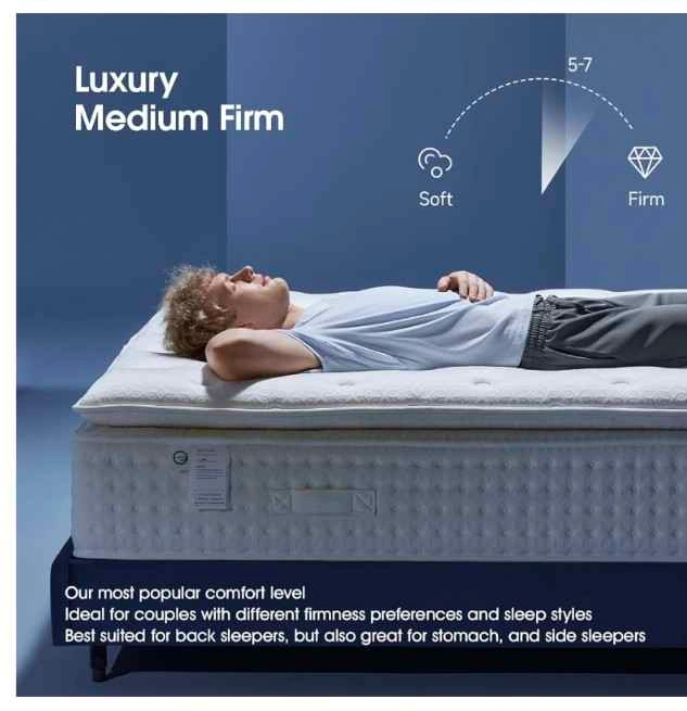 14 Inch King Size Luxury Hybrid Mattress - photo 3
