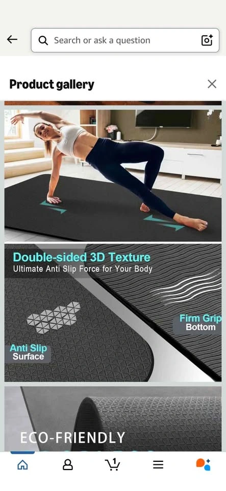Extra Long & Wide Thick Yoga Mat 84'' x 32'' x 7mm - photo 3