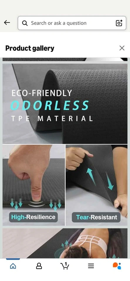 Extra Long & Wide Thick Yoga Mat 84'' x 32'' x 7mm - photo 4