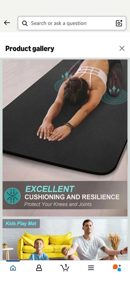 Extra Long & Wide Thick Yoga Mat 84'' x 32'' x 7mm - photo 5