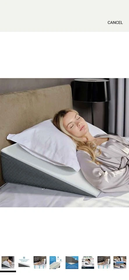 Kӧlbs Bed Wedge Pillow with Memory Foam Top (7.5" Height)
