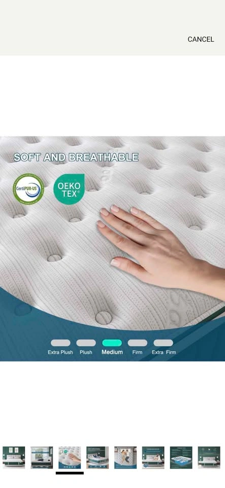 Queen Mattress 12 Inch Hybrid Gel Memory Foam - photo 3