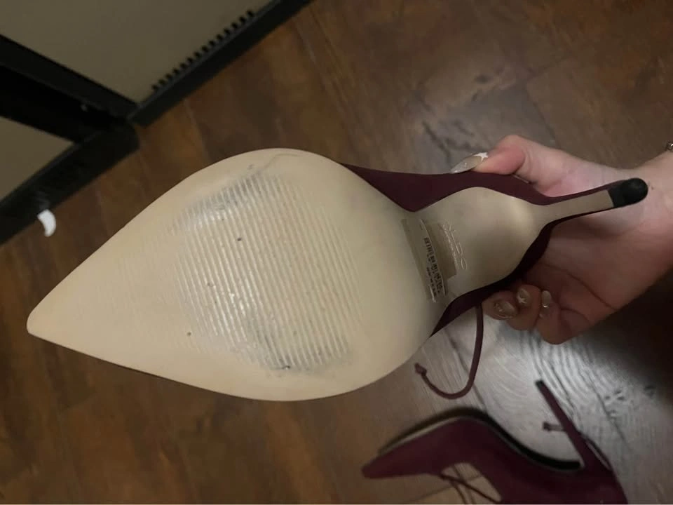 ALDO THYLIA-41 burgundy lace up heels - photo 5