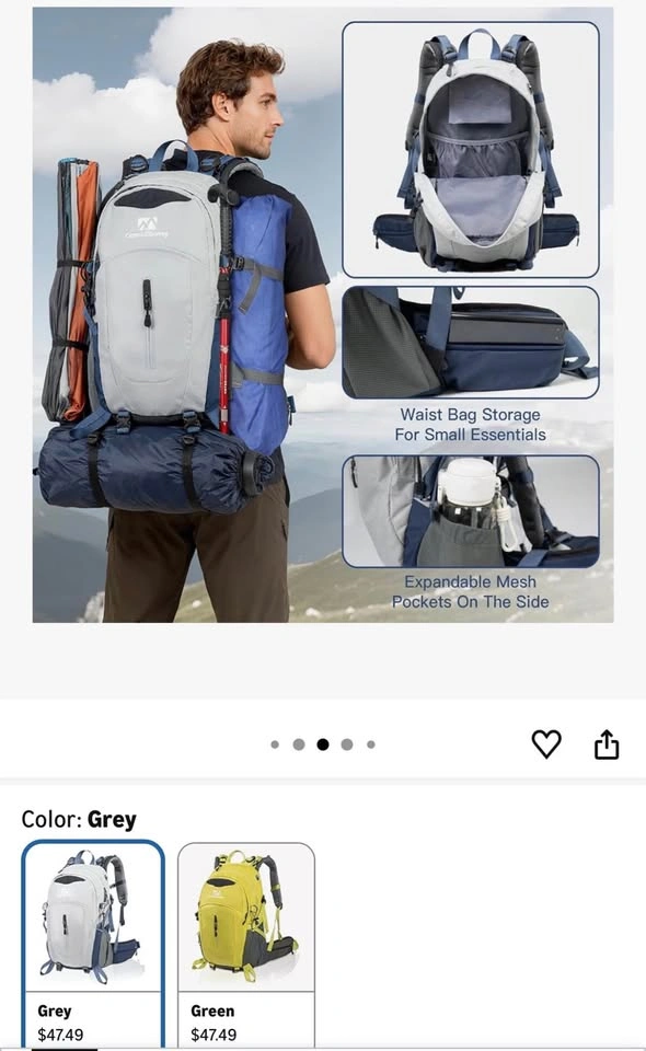 Farmer&Donkey 40L Waterproof Hiking & Camping Backpack - photo 4