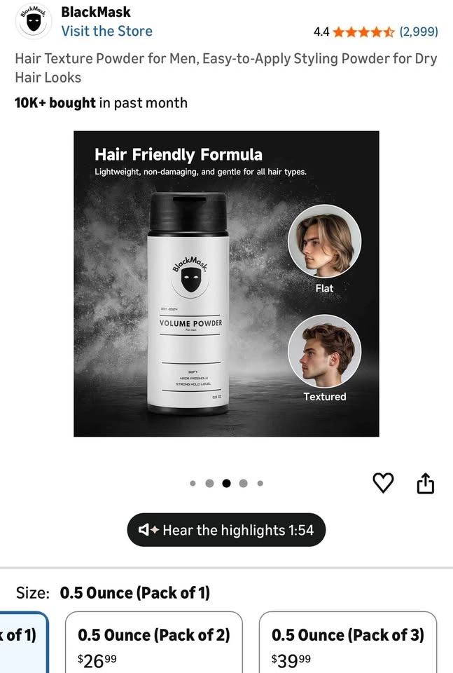 BlackMask Hair Texture Powder for Men - photo 4