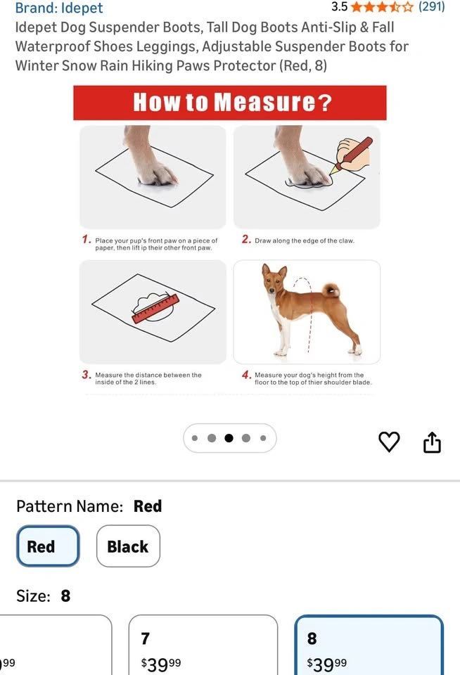 Idepet Dog Suspender Boots, Tall Dog Boots Anti-Slip & Fall - photo 4