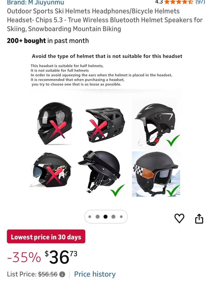 Outdoor Sports Ski and Bicycle Helmet Bluetooth Headset - photo 5