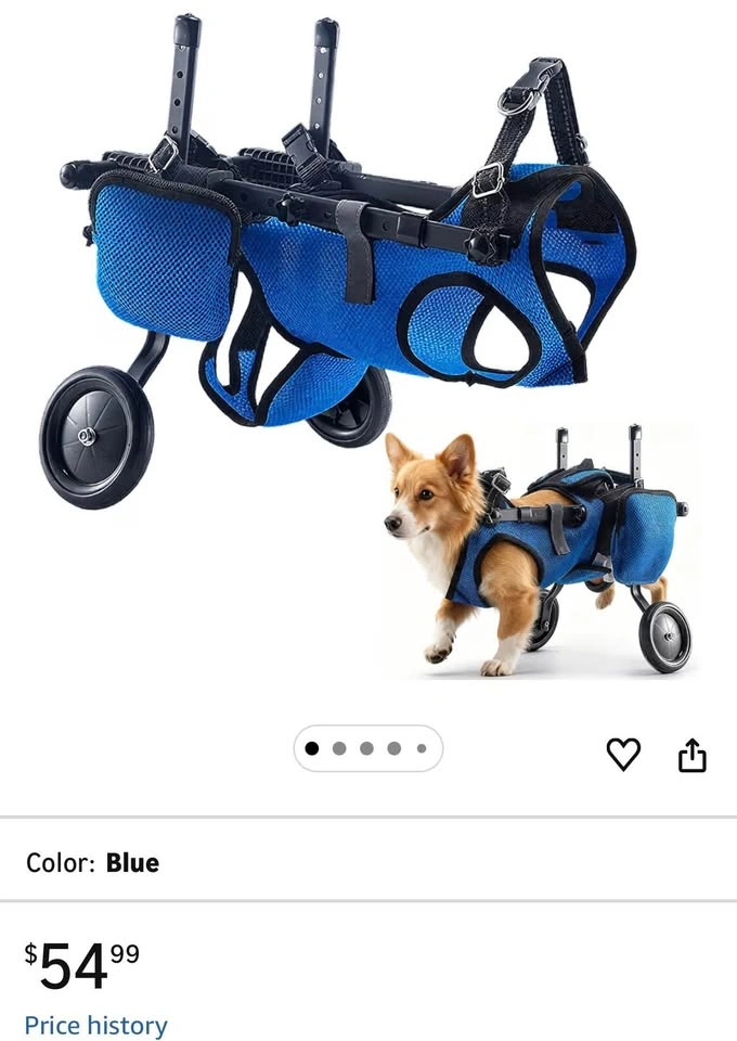 Dog Wheelchair for Back Legs - Lightweight Adjustable Wheel - photo 2