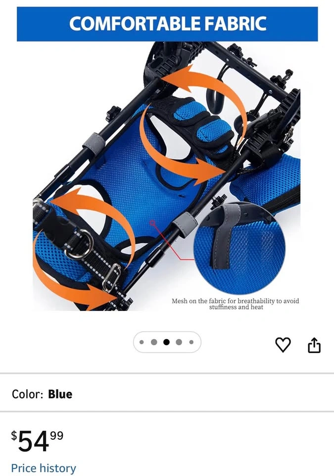 Dog Wheelchair for Back Legs - Lightweight Adjustable Wheel - photo 5