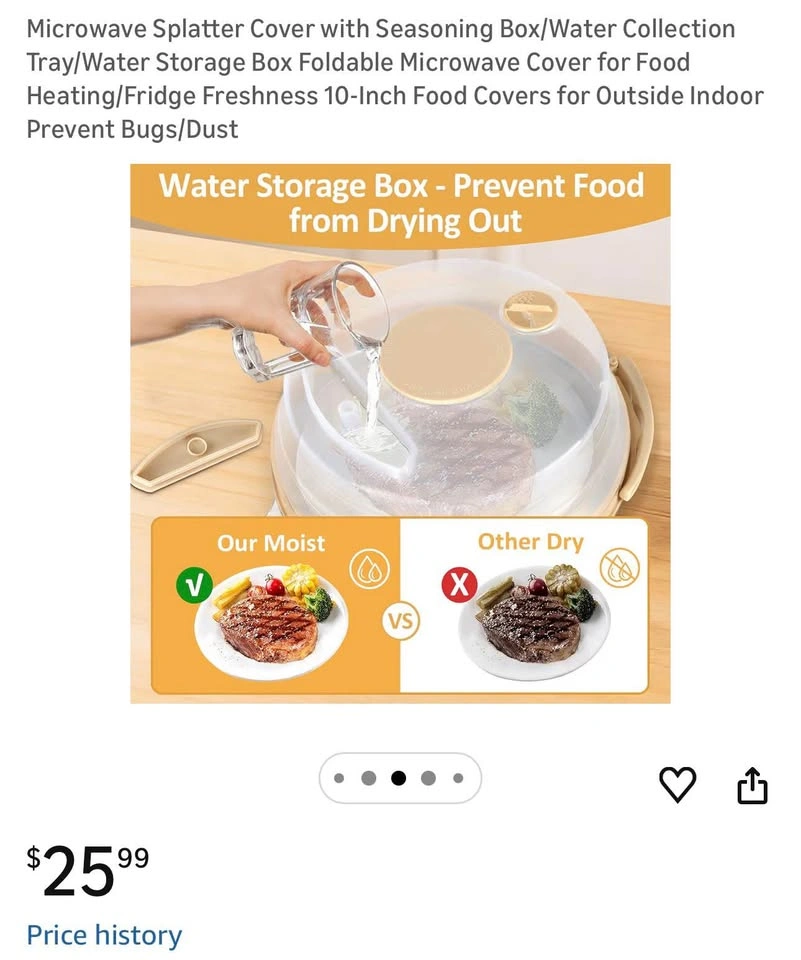 Foldable Microwave Splatter Cover with Seasoning Box - photo 5