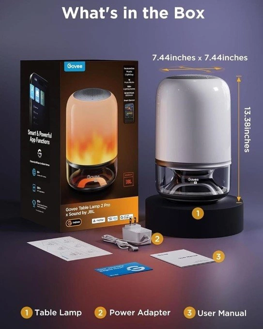 Brand NEW Govee Table Lamp 2 Pro x Sound JBL - photo 3
