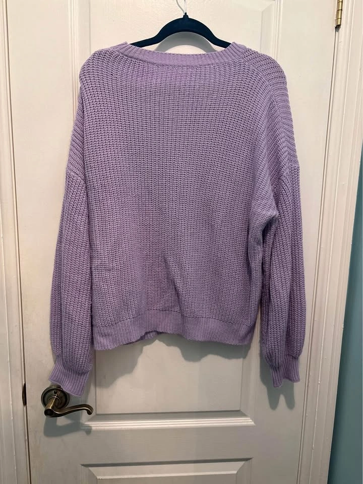 Purple Knit Sweater - Size: 1X - photo 2