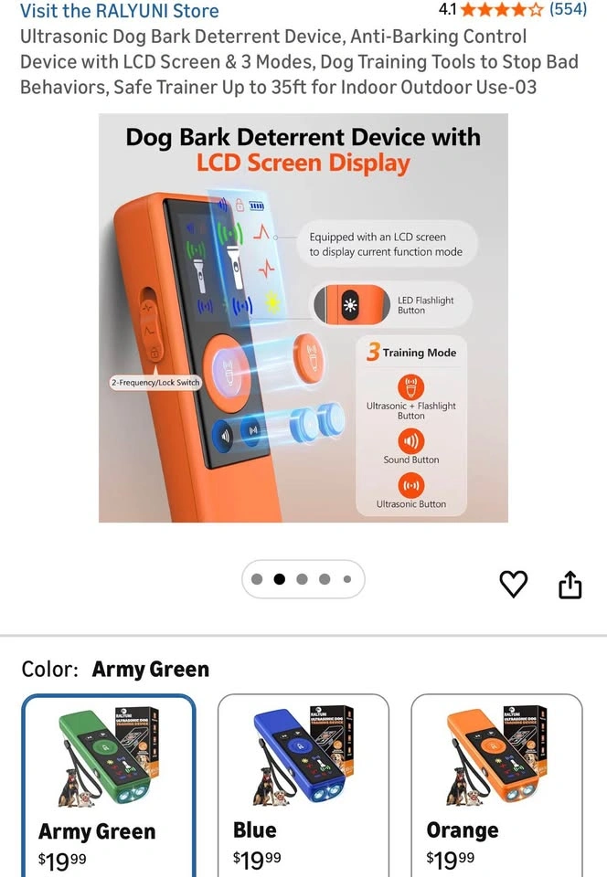 RALYUNI Ultrasonic Dog Bark Deterrent Device - photo 2