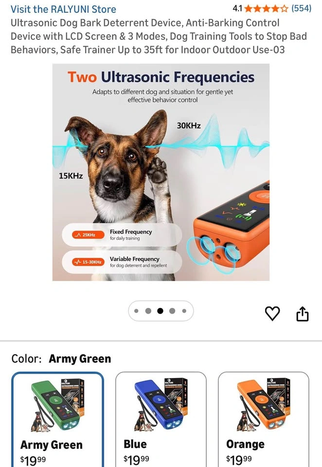 RALYUNI Ultrasonic Dog Bark Deterrent Device - photo 3