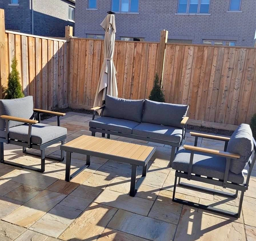 4pc Aluminum Patio Set + Coffee Table