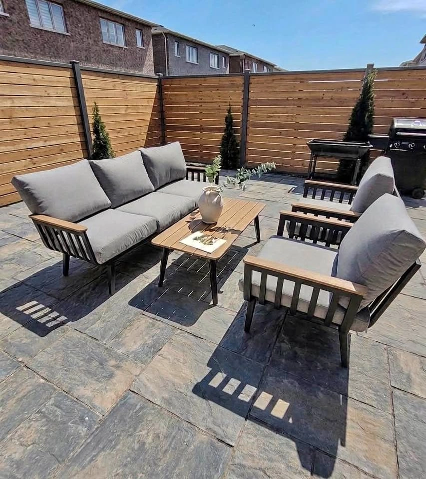 4 piece aluminum patio set- warehouse sale