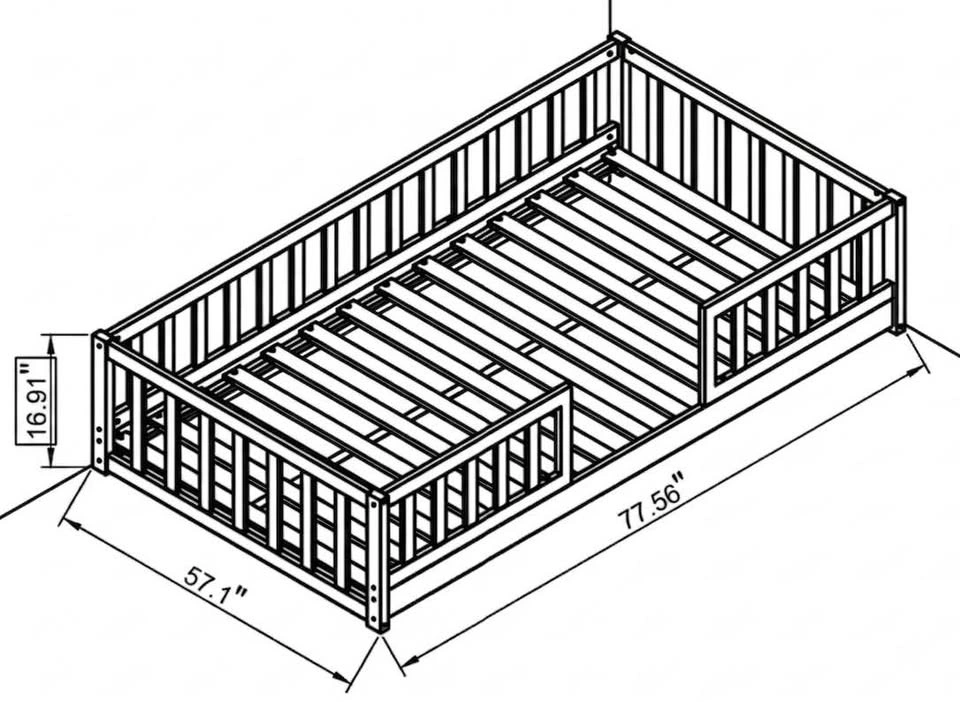Kids Bed - Double or Twin Floor Bed - photo 2