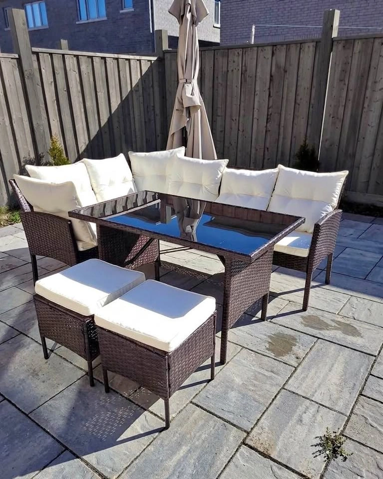 Brand new 7-piece wicker patio set