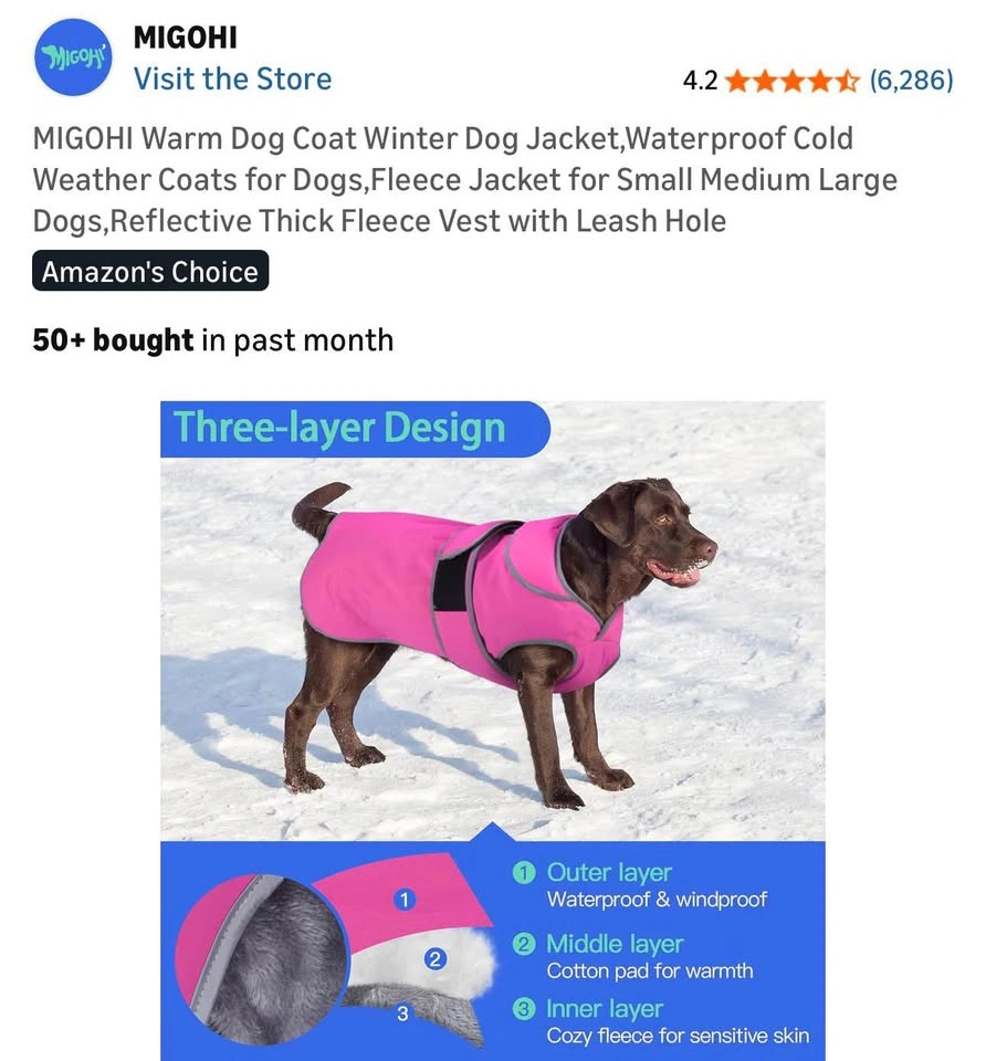 Dog coat xl - photo 3