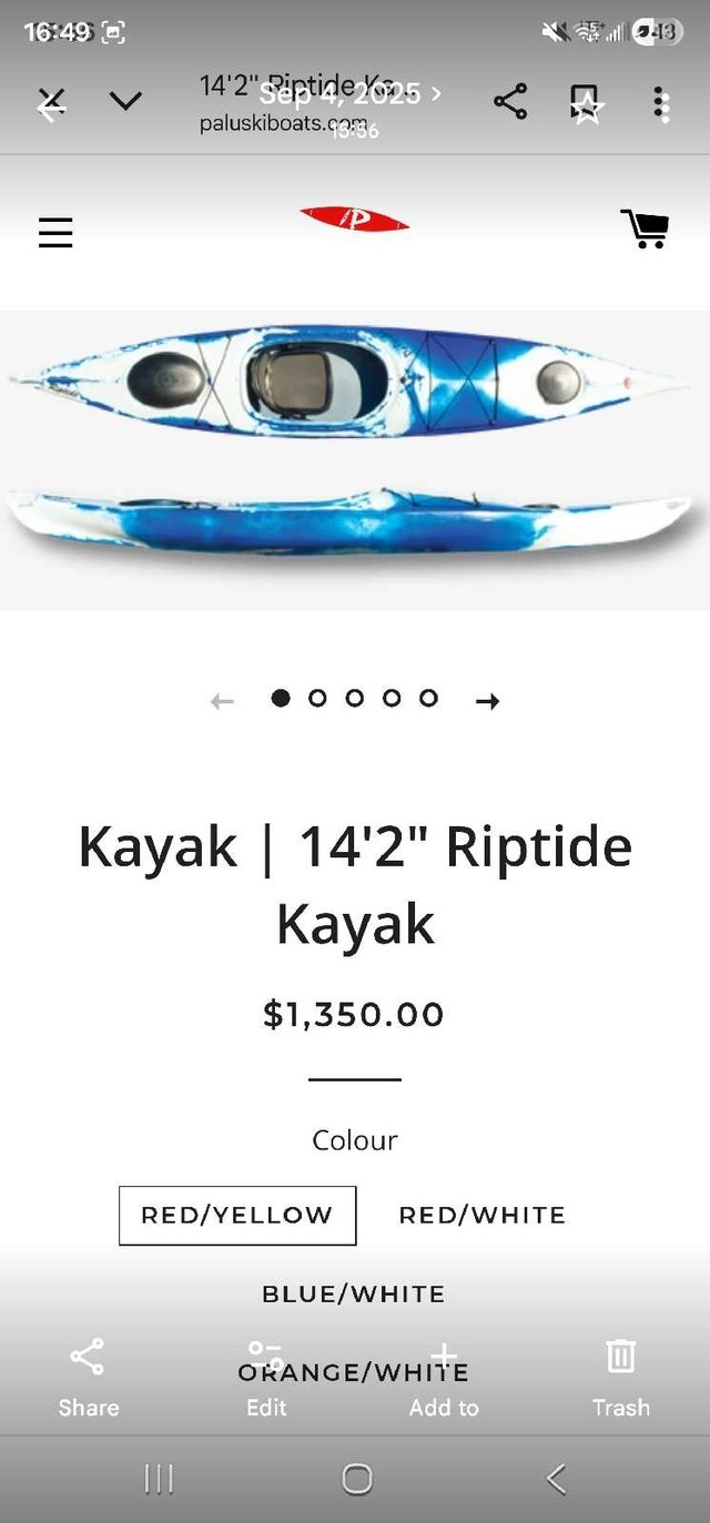 14.2ft Riptide Kayak - photo 3