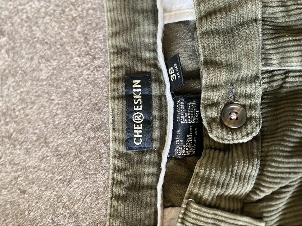 Vintage Army Green Mens Corduroy Pants - Size 38 - photo 2