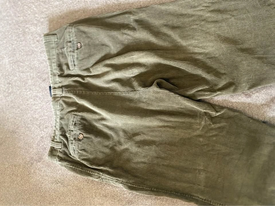 Vintage Army Green Mens Corduroy Pants - Size 38 - photo 3