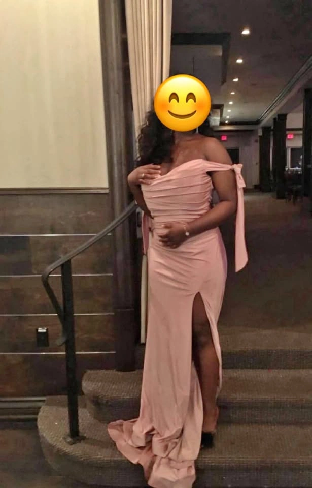 PROM DRESS SIZE 14 - PINK - WORN ONCE