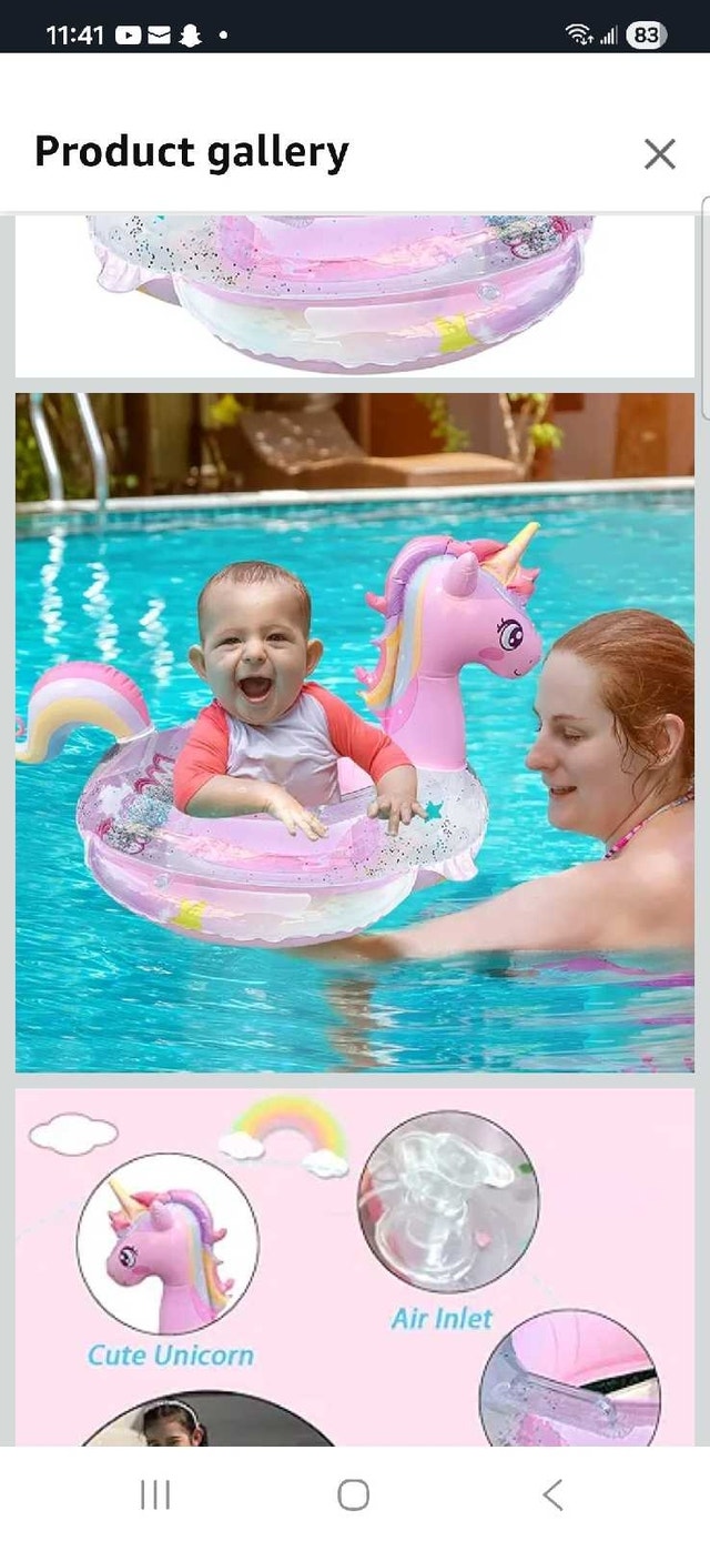Unicorn Inflatable Baby Pool Float