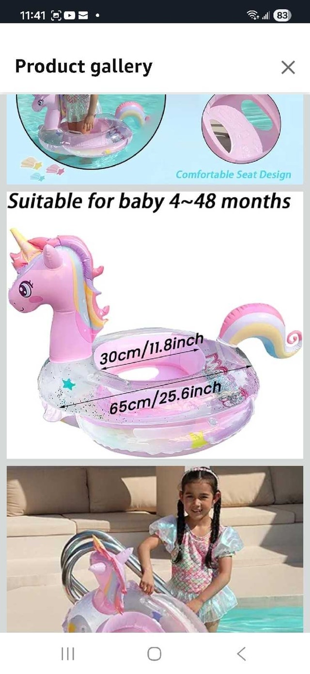 Unicorn Inflatable Baby Pool Float - photo 3