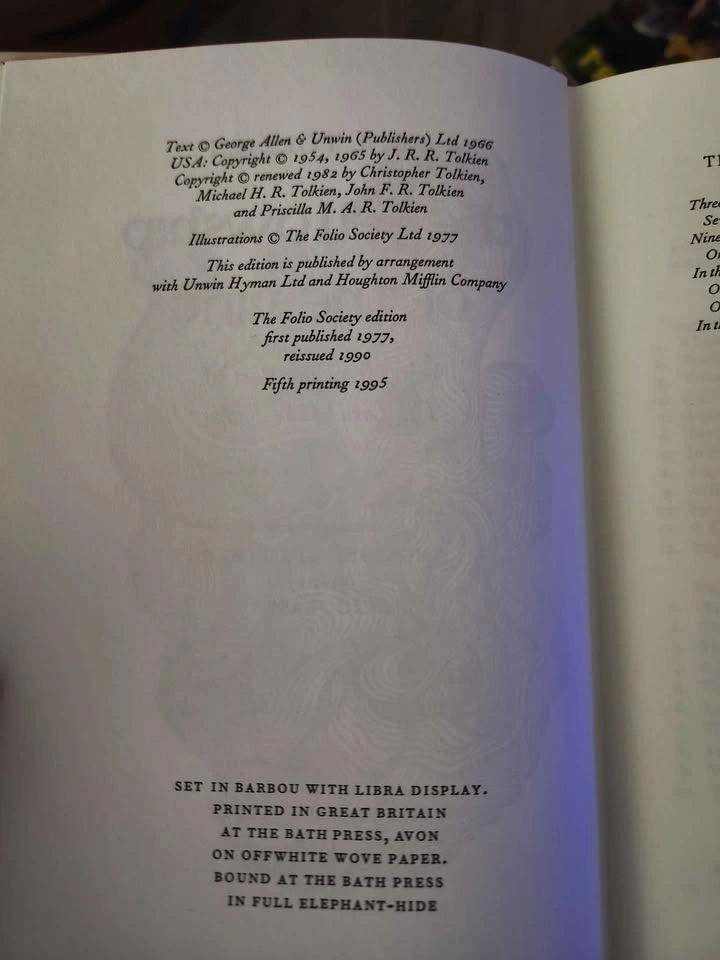 Folio Society Lord of the Rings 3-Volume Box Set (1995) - photo 5