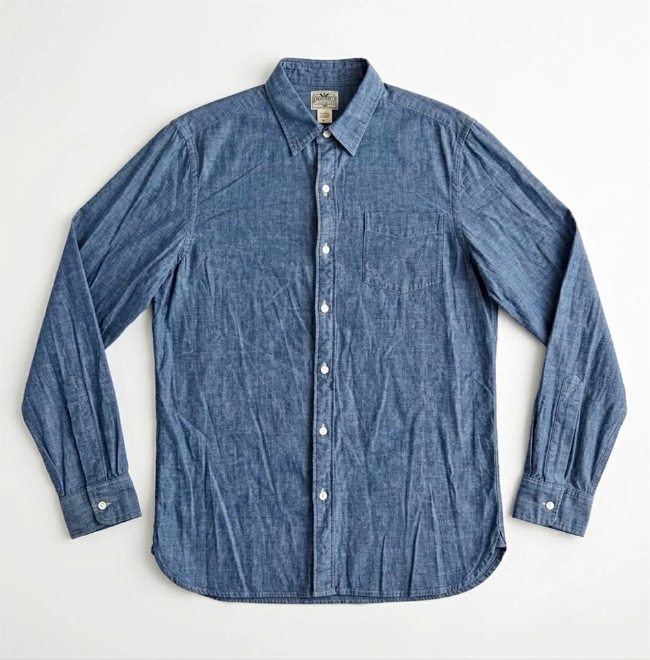 RRL Men’s Chambray Button-Down Shirt - Size Large