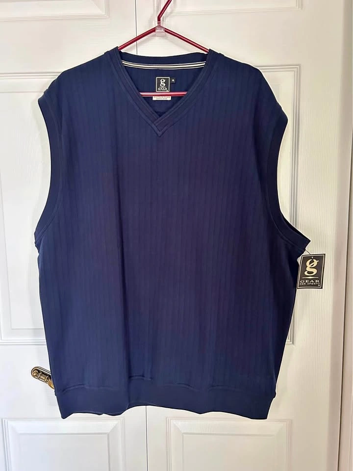 Brand New Men’s Navy Blue Ribbed Vest XL-XXL P/U Markham