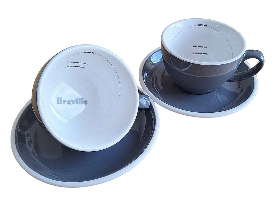 Breville Latte Art Mug Set – 2 Mugs + 2 Saucers - photo 3