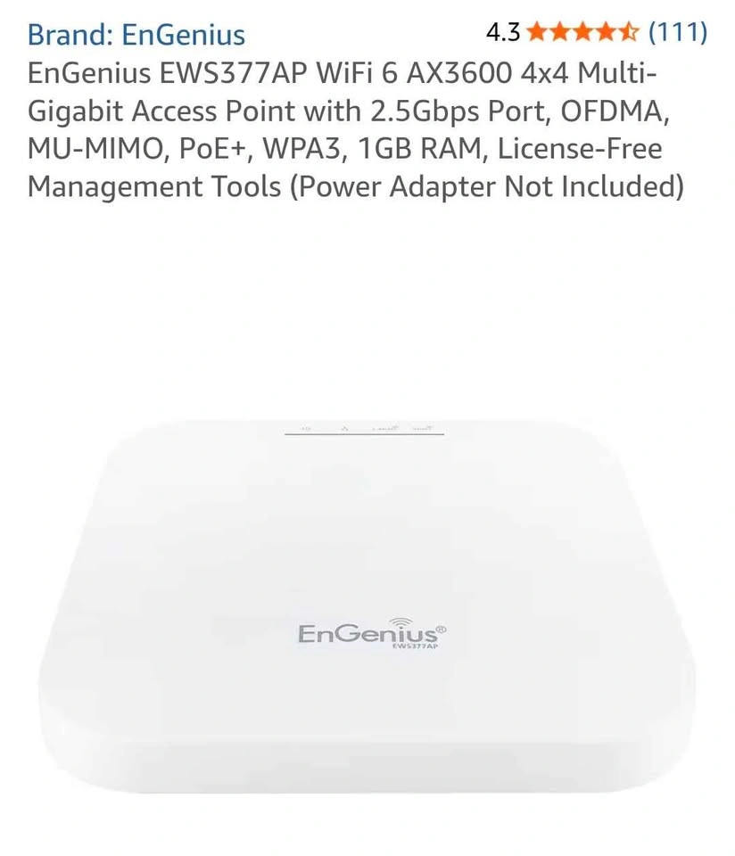 EnGenius EWS377AP Wi-Fi 6 AX3600 Managed Access Point - BNIB - photo 2