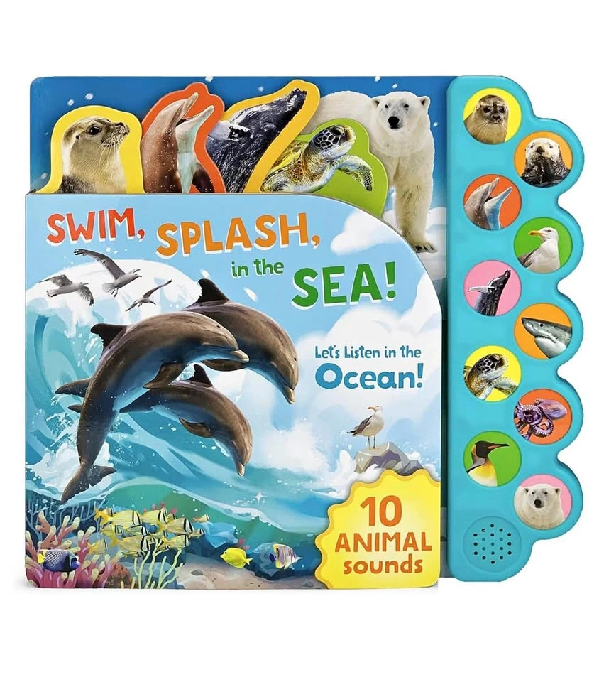 Brand New Interactive Ocean Animal Sound Book – 10 Sounds