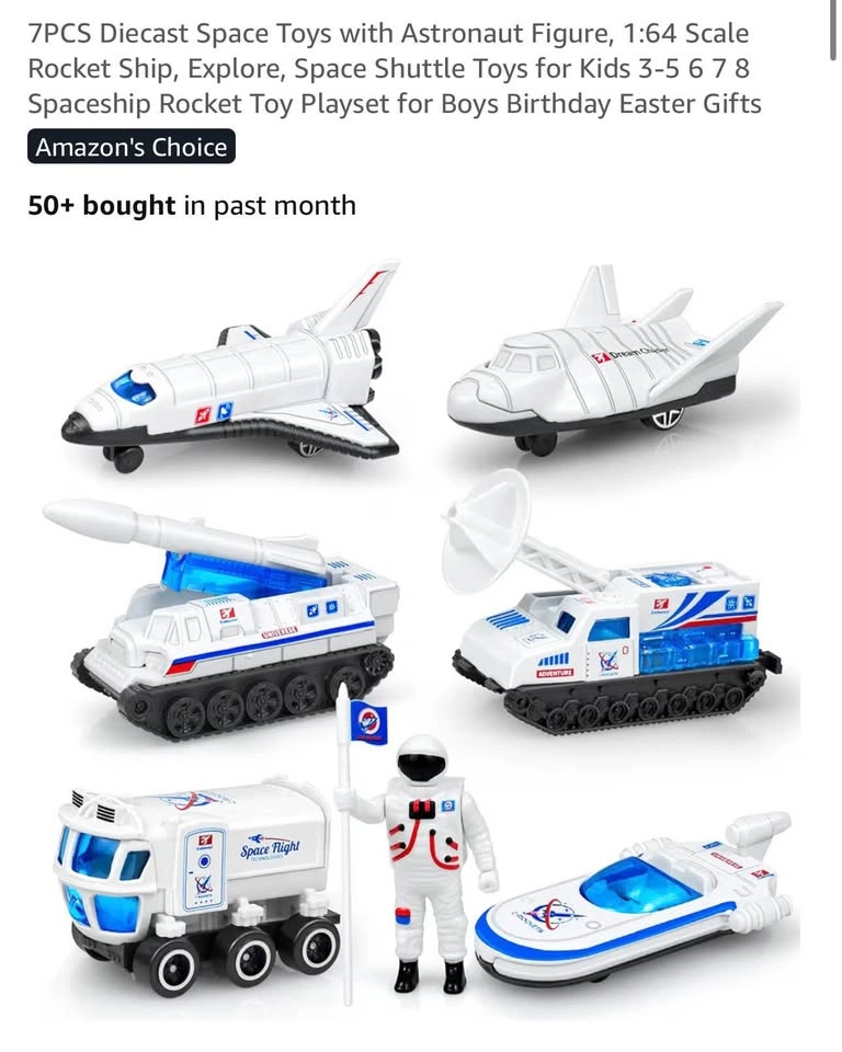 7-Piece Space Exploration Toy Set – Brand New - photo 2