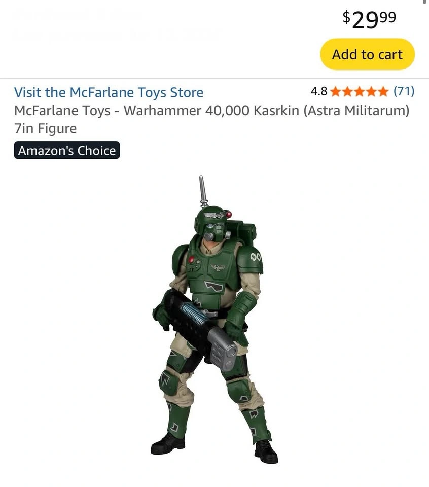 Warhammer 40,000 Kasrkin (Astra Militarum) Action Figure - photo 2